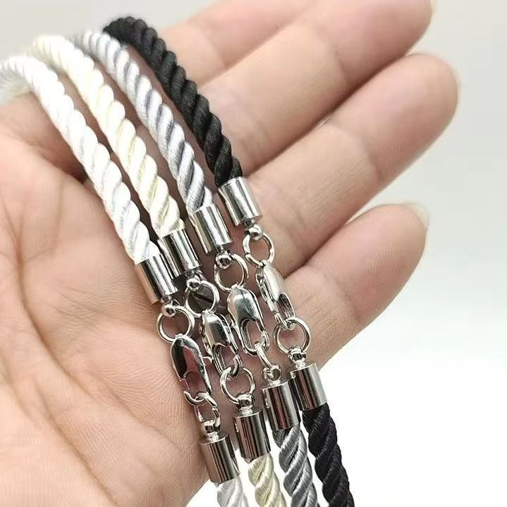 1 Stück DIY Serie Bunte Edelstahl Clip Schmuck Kordeln Halskette Bild3