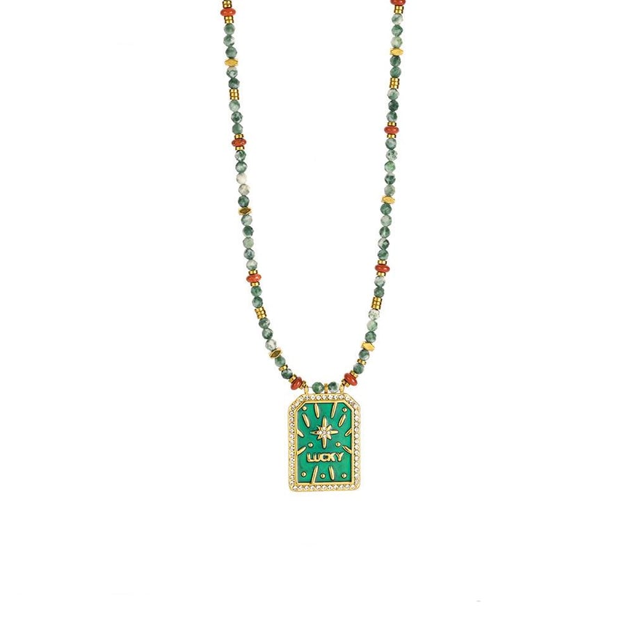 Colliers avec pendentif en forme de cœur en acier inoxydable couleur or pour femme 