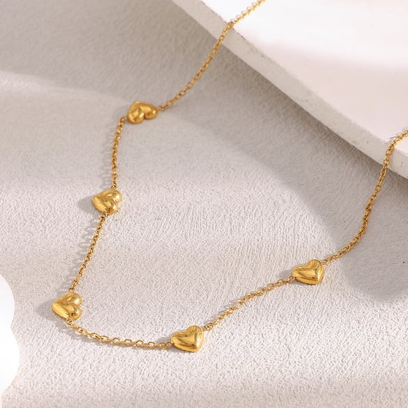 Colliers chaîne en acier inoxydable de couleur unie pour femmes, série Simple Daily