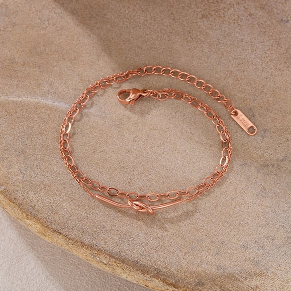 Bracelet chaîne simple en acier inoxydable pour femme, 1 pièce, série Simple 2