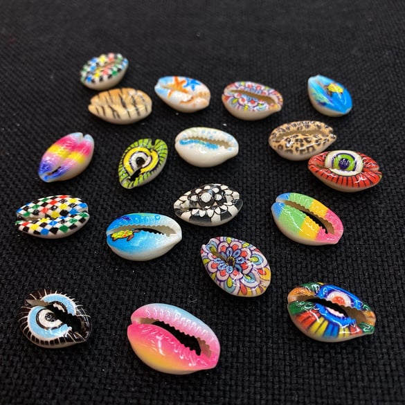 1 Piece Ocean Oil-spot Glazing Conch Women's Pendants 2