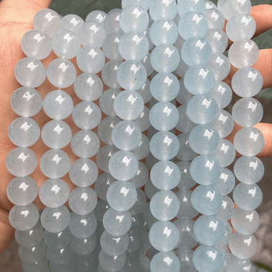 1 Strang elegante Aquamarin Naturstein Schmuckperlen h5 Bild2