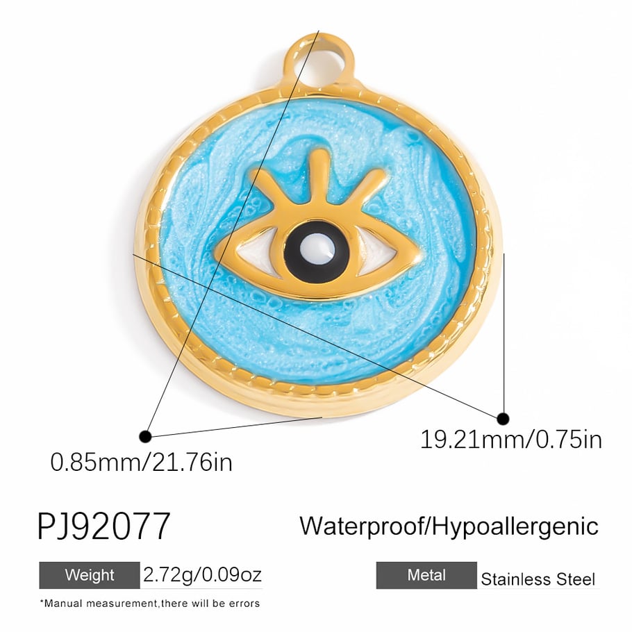 Oceanic Edelstahl Goldfarben DIY Anhänger 