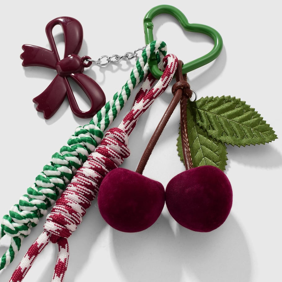Dijes para bolso con lazo de cereza Imagen3