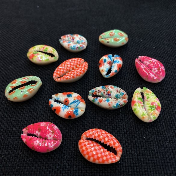1 Set Oil-spot Glazing Flower Conch Women's Pendants