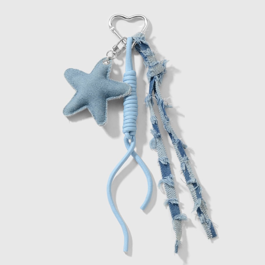 Taschenanhänger aus Denim-Herzlegierung Bild6