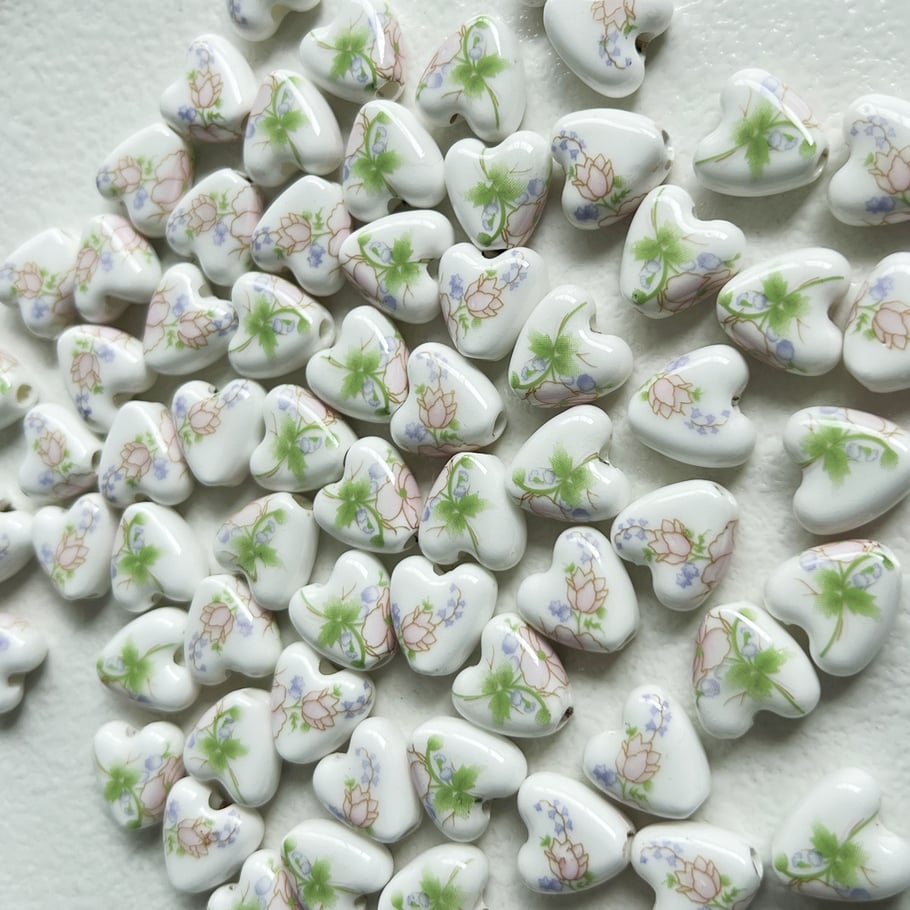 1 Piece Pink Series Ceramics DIY Jewelry Bead 