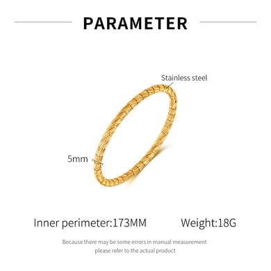Schlichte Armreifen aus goldfarbenem Edelstahl h5 Bild2