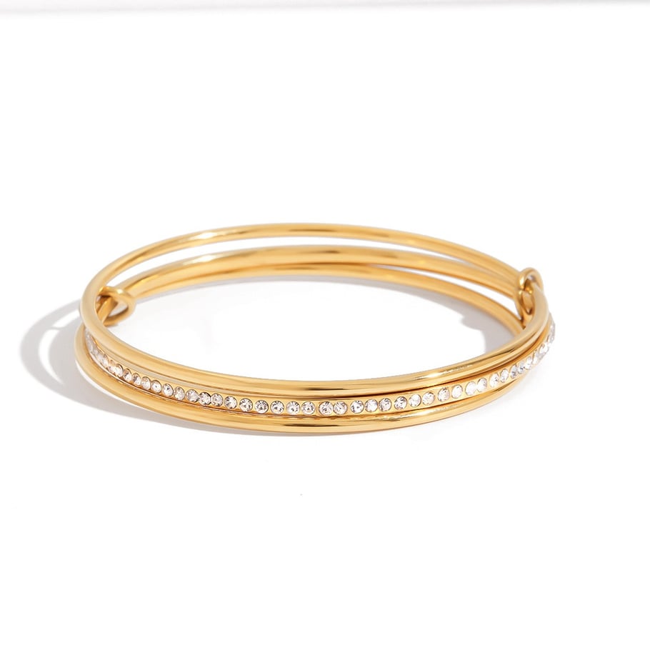 Goldfarbene Armreifen aus Edelstahl 
