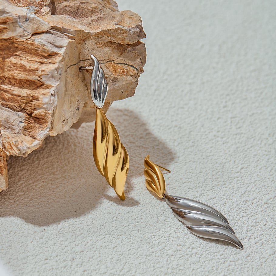 Stainless Steel Mixed Color Drop Earrings h5Picture6