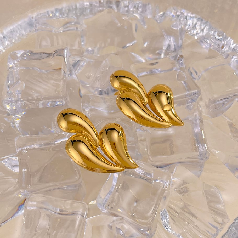 1 Paar Simple Series Daily Droplet Edelstahl Goldfarben Damen Ohrstecker Bild5