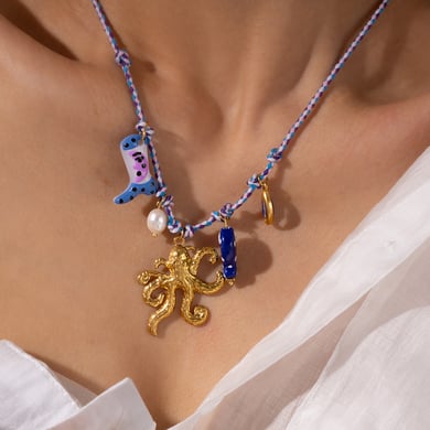 Vacation Beach Gold Marine Organism Women's Pendant Necklaces h5 Picture7