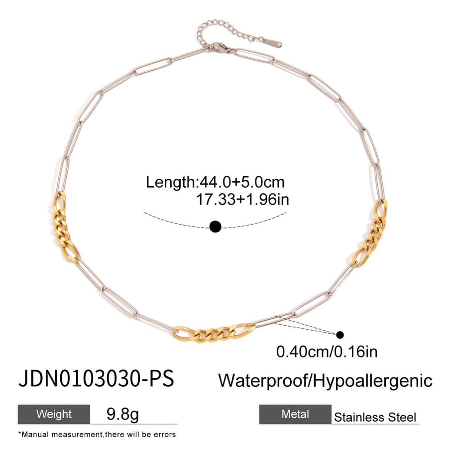 Simple Chain Stainless Steel Mixed Color Chain Necklaces h5Picture2
