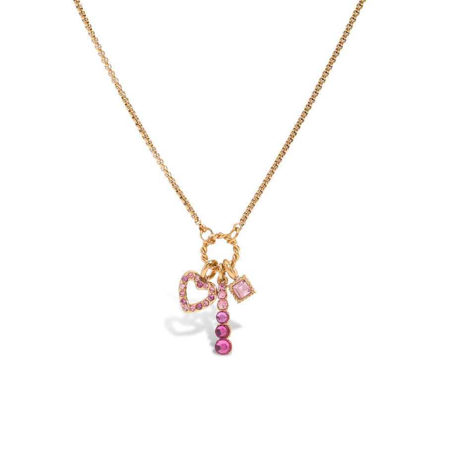 Sweet Heart Stainless Steel Gold Color Pendant Necklaces