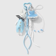 1 portachiavi coniglio blu Immagine2