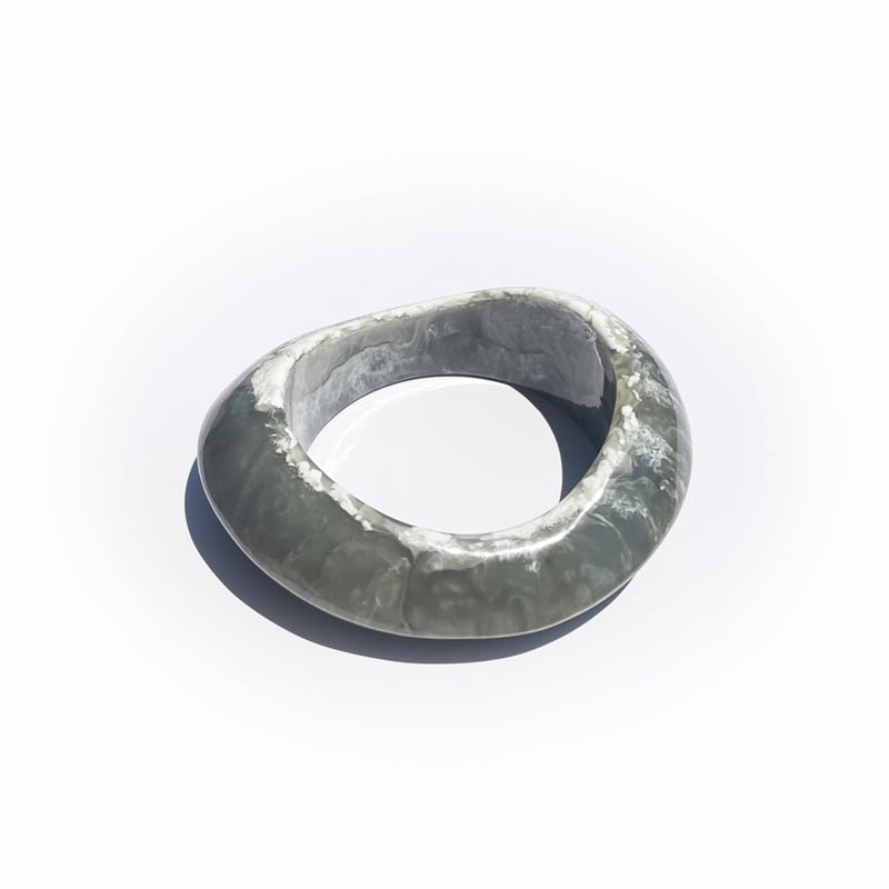 Irregularly Shaped Blurred Acrylic Women's Bangles Picture4
