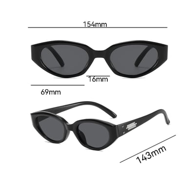 1 Paar elegante Unisex-Sonnenbrille aus PC im Patchwork-Stil der Ethnic-Serie h5 Bild5