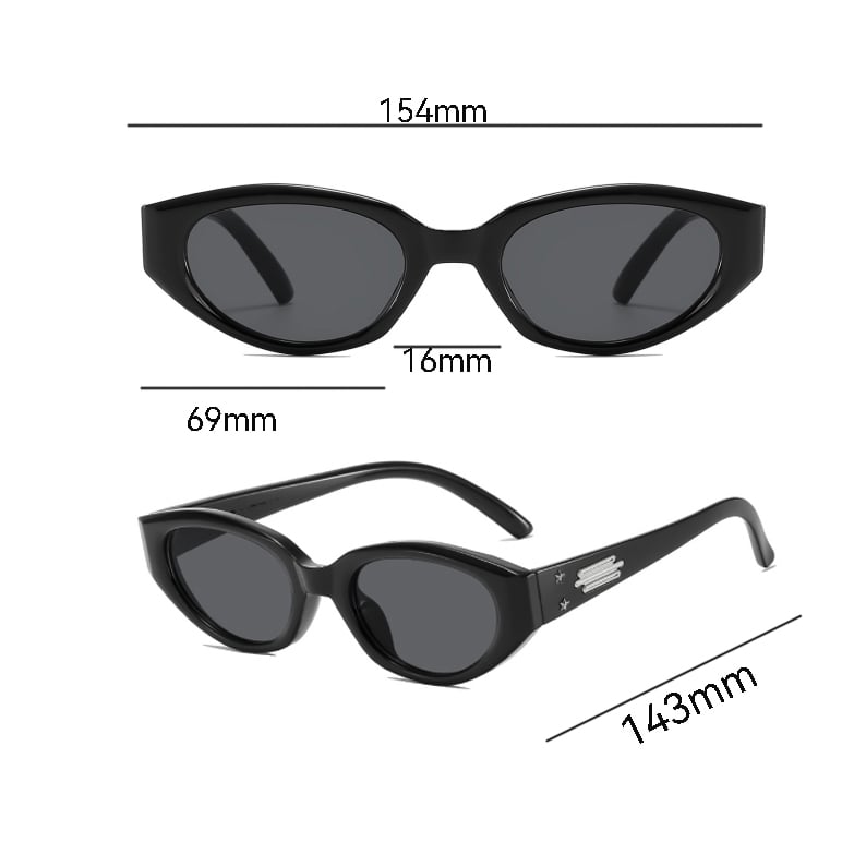 1 Paar elegante Unisex-Sonnenbrille aus PC im Patchwork-Stil der Ethnic-Serie Bild5