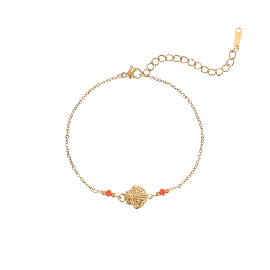 1 Paar Charm-Armbänder aus Edelstahl der Romantic Series Vacation Turtle in Goldfarbe für Damen Bild5