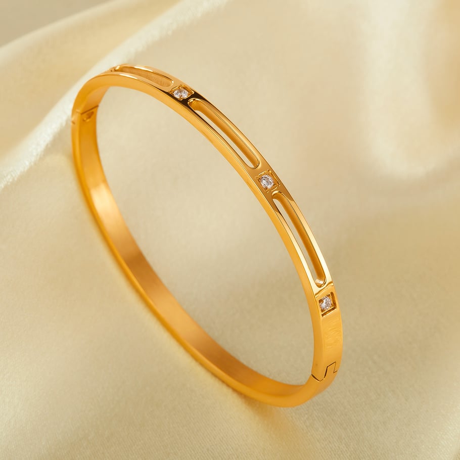 1 Piece Simple Series Daily Stainless Steel Women's Bangles Picture3