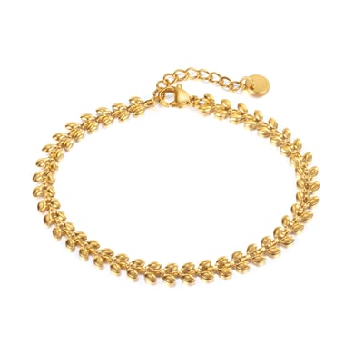 Bracelet chaîne géométrique en acier inoxydable doré pour femme, série simple, 1 pièce h5 