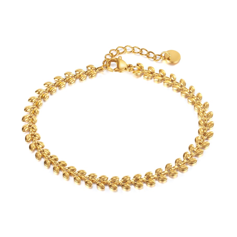 Bracelet chaîne géométrique en acier inoxydable doré pour femme, série simple, 1 pièce 