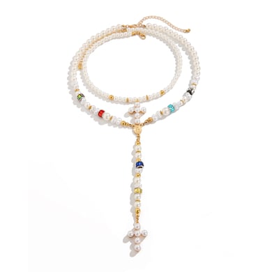 Retro Cross Alloy Layered Necklaces h5 