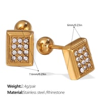 EH990WEG White Diamond Gold Stud Earrings Picture3