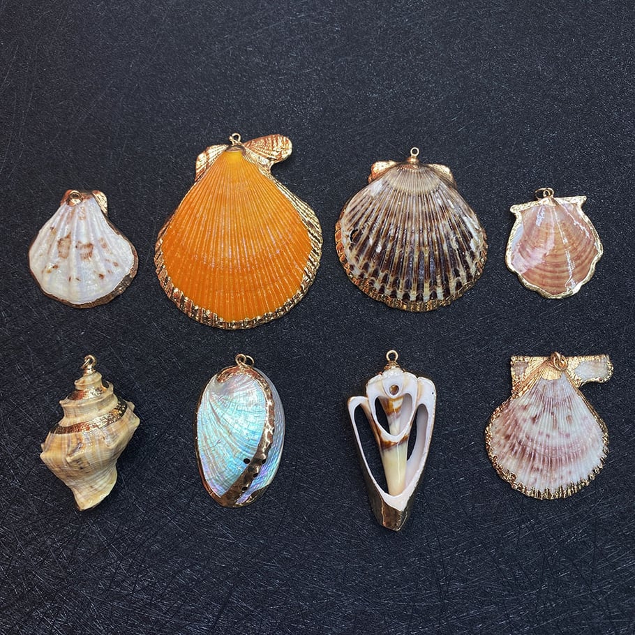 1 Piece Sea Shells Gold Color Women's Pendants Picture3