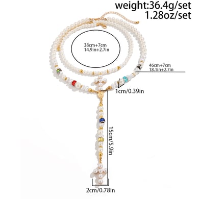 Retro Cross Alloy Layered Necklaces h5 Picture2