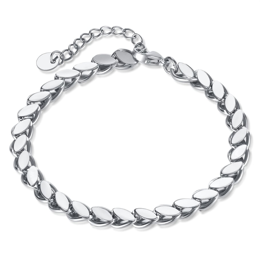 Tägliche geometrische Edelstahl-Kettenarmbänder in Goldfarbe 