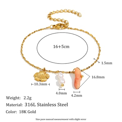 1 Piece Simple Series Daily Flower Stainless Steel Women's Pendant Necklaces h5 Picture5