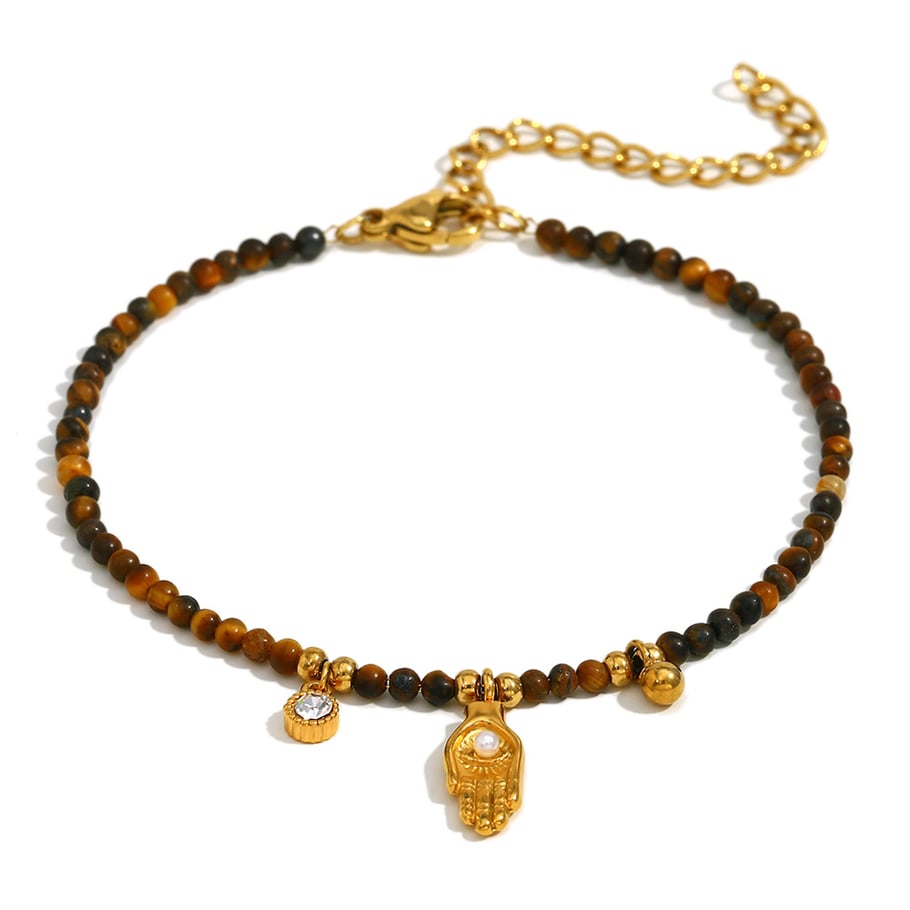 Braccialetti in acciaio inossidabile con ciondolo retrò di lusso da 1 pezzo Immagine5