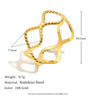 Offener Ring mit Wellendiamanten – Gold Bild15