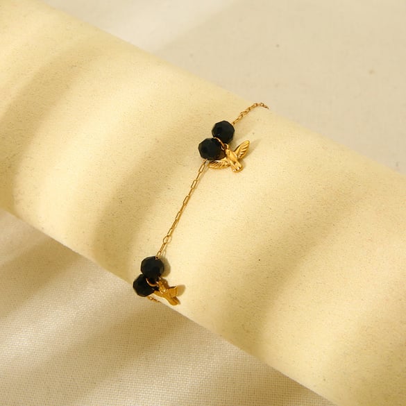 Pulseras de acero inoxidable para mujer con temática de cereza y fruta de moda 2