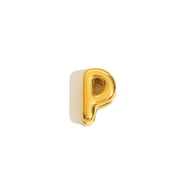 Halskette mit hohlem kleinen Buchstabenanhänger – Gold – P Bild42