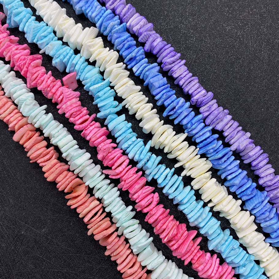 1 Bunch Colorful Rectangular Sea Shells Jewelry Beads Picture2