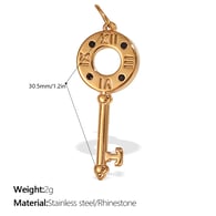 PJ527BKG Black Diamond Gold Pendant Picture3