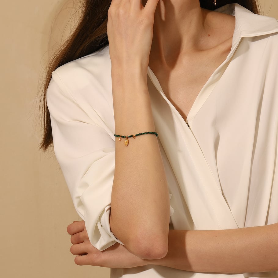 Braccialetti in acciaio inossidabile con ciondolo retrò di lusso da 1 pezzo Immagine4