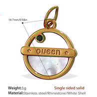 PJ494WEG White Shell Gold Pendant Picture10