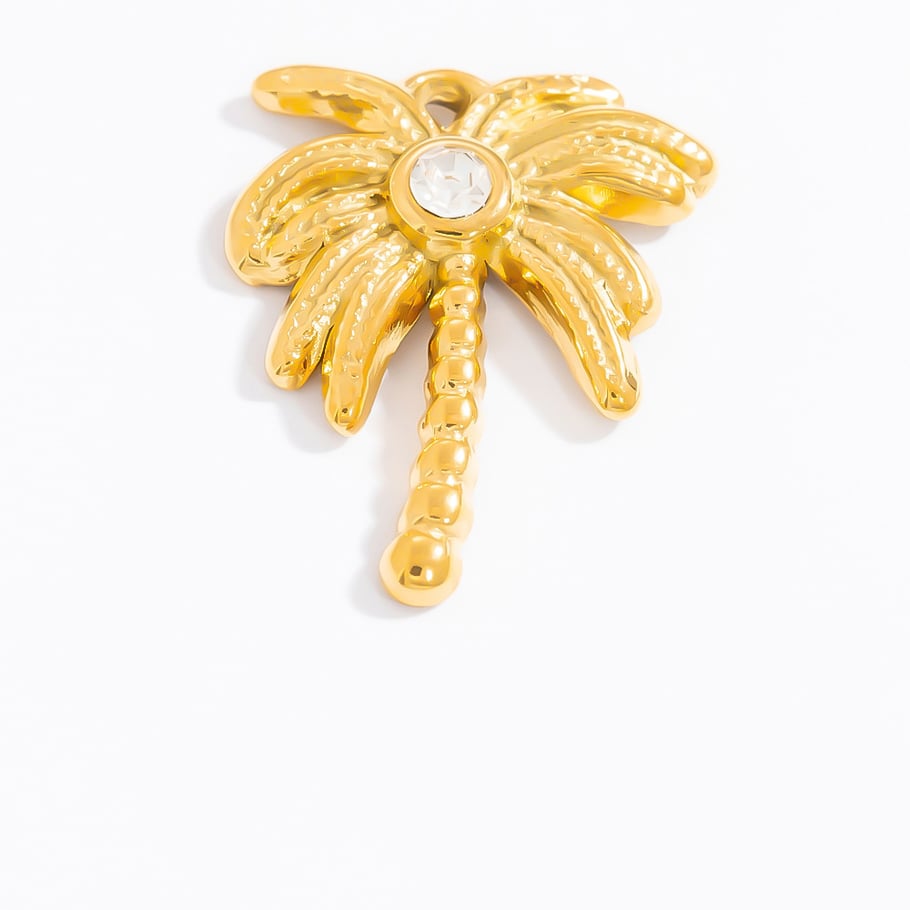 1 Stück Romantische Serie Natürliche Blume Edelstahl Gold Farbe Damen Anhänger Bild6