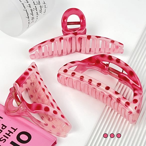 Simple Series Sweet Polka Dots Acrylic Women's Hair Claws