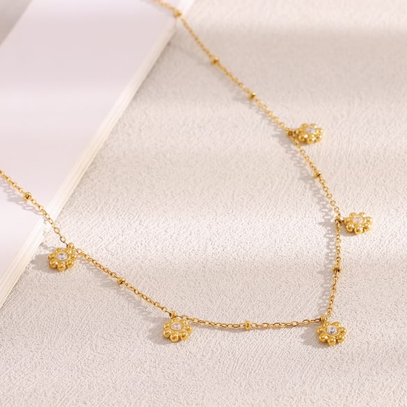 Simple Series Solid Color Stainless Steel Women's Chain Necklaces