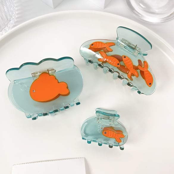 Cute Mini Fish Acetate Women's Hair Claws
