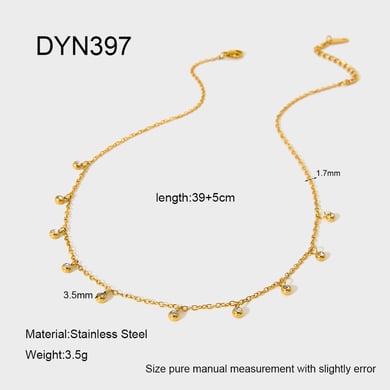 Simple Series Tägliches Edelstahl-Halsketten-Display-Set für Damen h5 