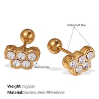 EH997WEG White Diamond Gold Stud Earrings Picture10