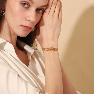 Braccialetti a catena da donna in acciaio inossidabile con perline OL della serie Romantic h5 Immagine4