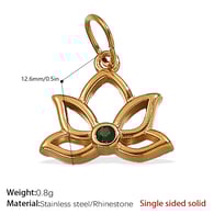 PJ348GNG Green Diamond Gold Pendant Picture3