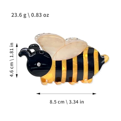 1 pince à cheveux en acétate pour femme, motif abeilles mignonnes h5 Image5