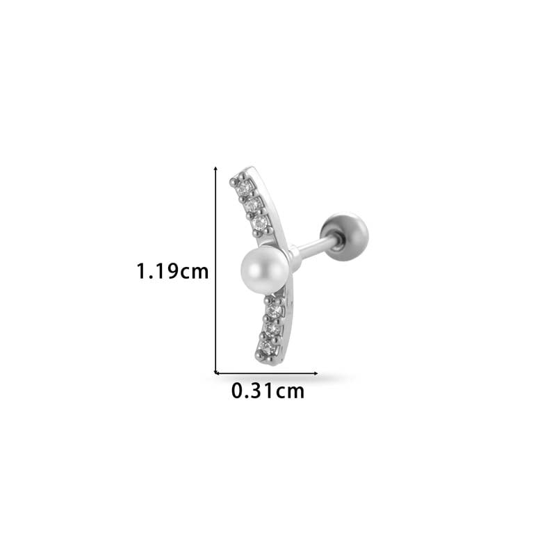 Blume Kupfer Gold Farbe Zirkon Piercings Ohrringe Bild2